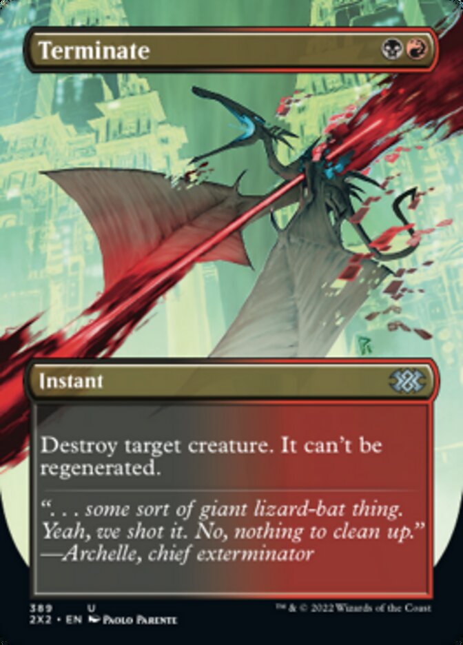 Terminate (Borderless Alternate Art) [Double Masters 2022] | Jomio and Rueliete's Cards and Comics