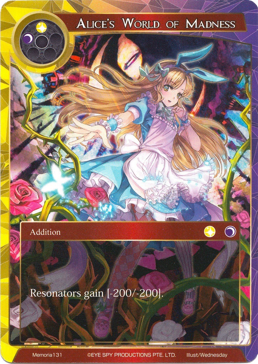 Alice's World of Madness (Memoria131) [Alice Origin Memoria Cards] | Jomio and Rueliete's Cards and Comics