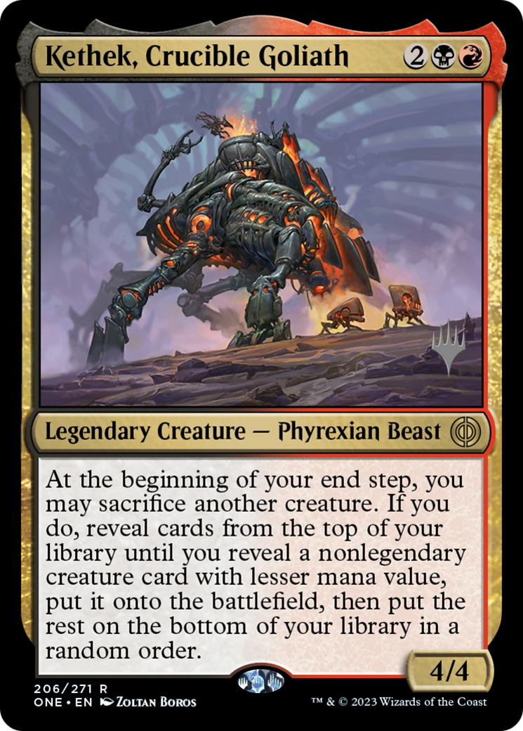 Kethek, Crucible Goliath (Promo Pack) [Phyrexia: All Will Be One Promos] | Jomio and Rueliete's Cards and Comics