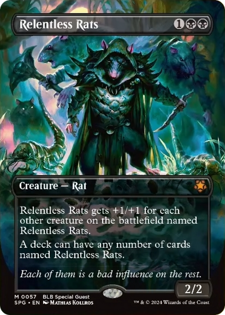 Relentless Rats (Borderless) [Bloomburrow Special Guests] | Jomio and Rueliete's Cards and Comics