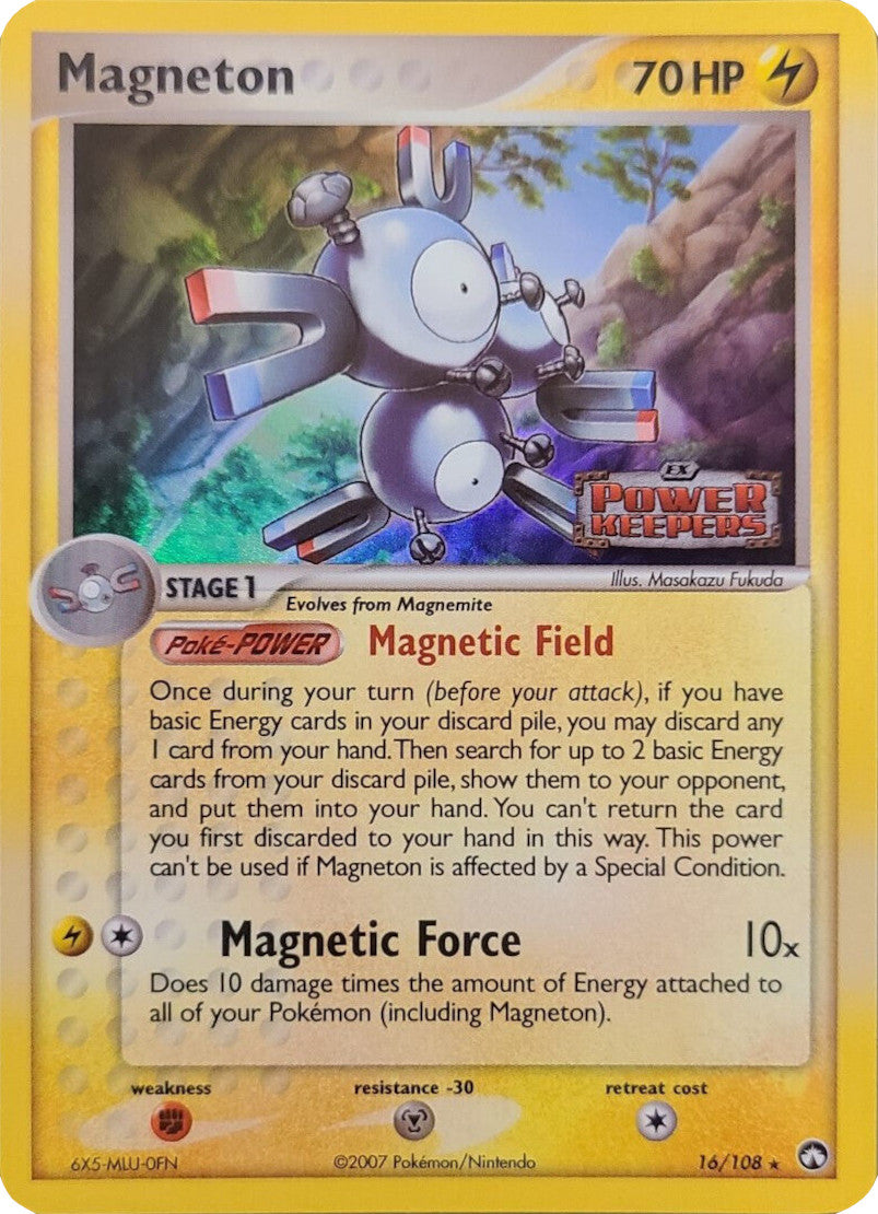 Magneton (16/108) (Stamped) [EX: Power Keepers] | Jomio and Rueliete's Cards and Comics