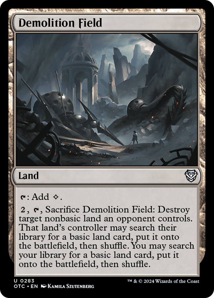 Demolition Field [Outlaws of Thunder Junction Commander] | Jomio and Rueliete's Cards and Comics