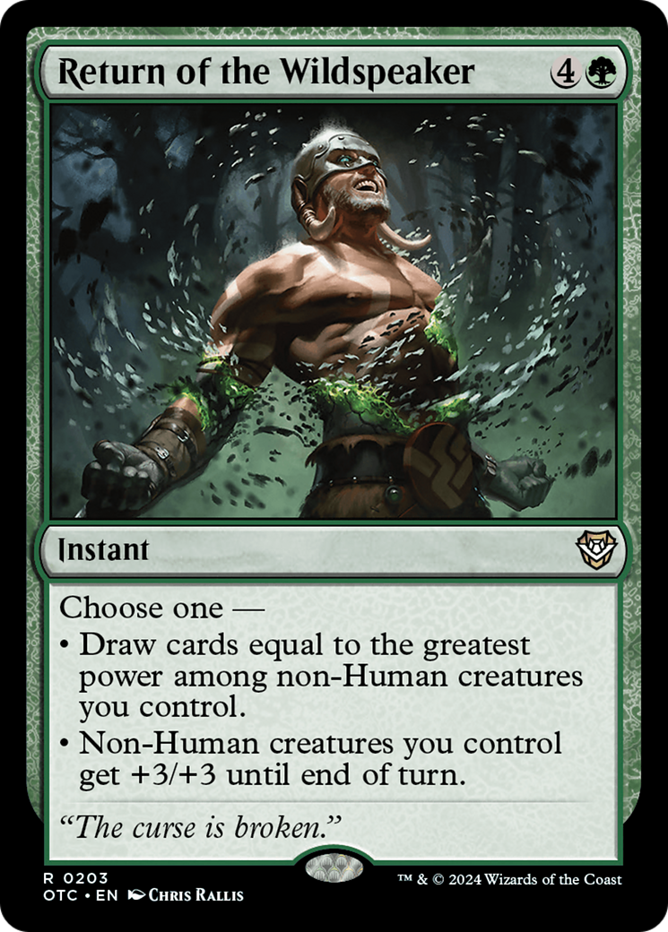 Return of the Wildspeaker [Outlaws of Thunder Junction Commander] | Jomio and Rueliete's Cards and Comics