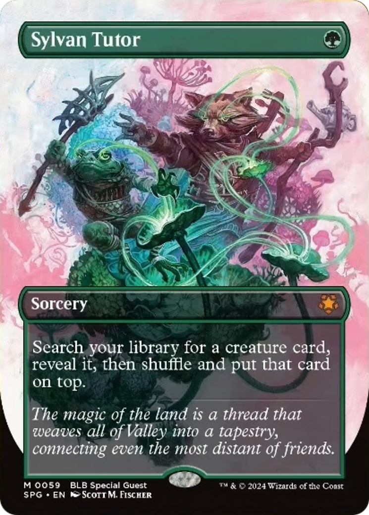 Sylvan Tutor (Borderless) [Bloomburrow Special Guests] | Jomio and Rueliete's Cards and Comics