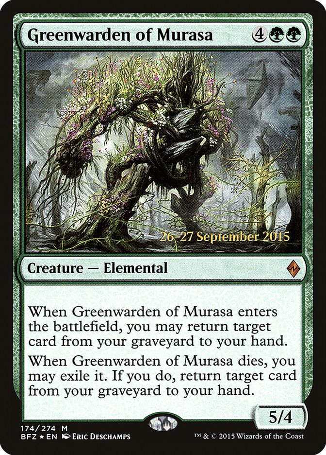 Greenwarden of Murasa [Battle for Zendikar Prerelease Promos] | Jomio and Rueliete's Cards and Comics