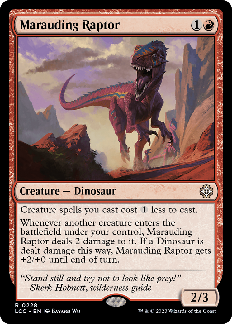 Marauding Raptor [The Lost Caverns of Ixalan Commander] | Jomio and Rueliete's Cards and Comics