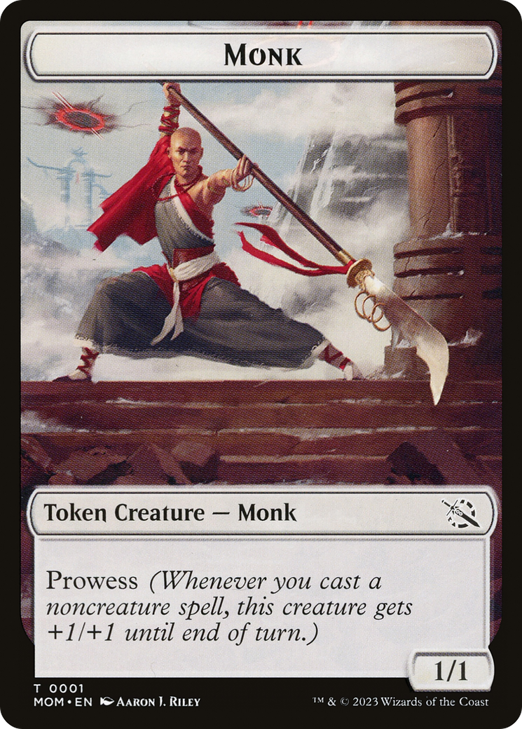 Monk // Phyrexian Saproling Double-Sided Token [March of the Machine Tokens] | Jomio and Rueliete's Cards and Comics