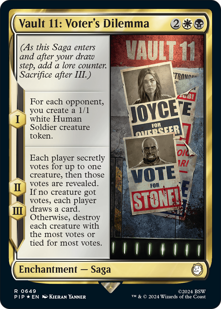 Vault 11: Voter's Dilemna (Surge Foil) [Fallout] | Jomio and Rueliete's Cards and Comics
