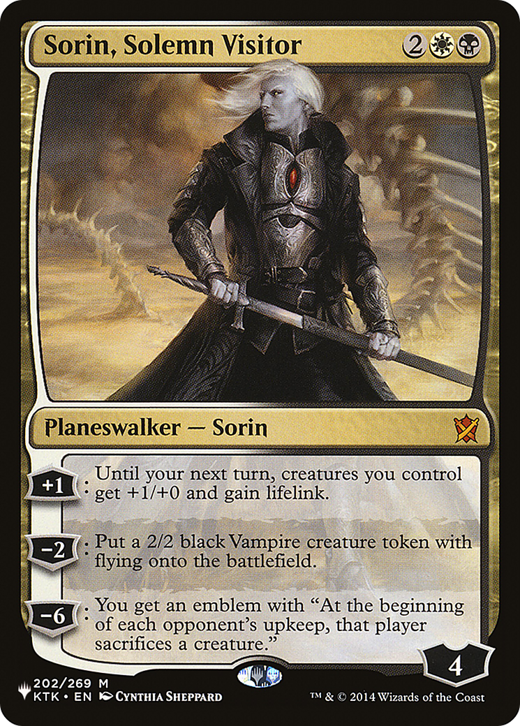 Sorin, Solemn Visitor [The List] | Jomio and Rueliete's Cards and Comics