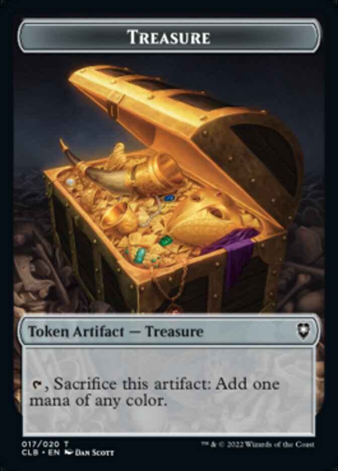 Kor Warrior // Treasure Double-Sided Token [Commander Legends: Battle for Baldur's Gate Tokens] | Jomio and Rueliete's Cards and Comics