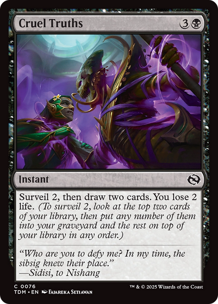 Cruel Truths [Tarkir: Dragonstorm] | Jomio and Rueliete's Cards and Comics