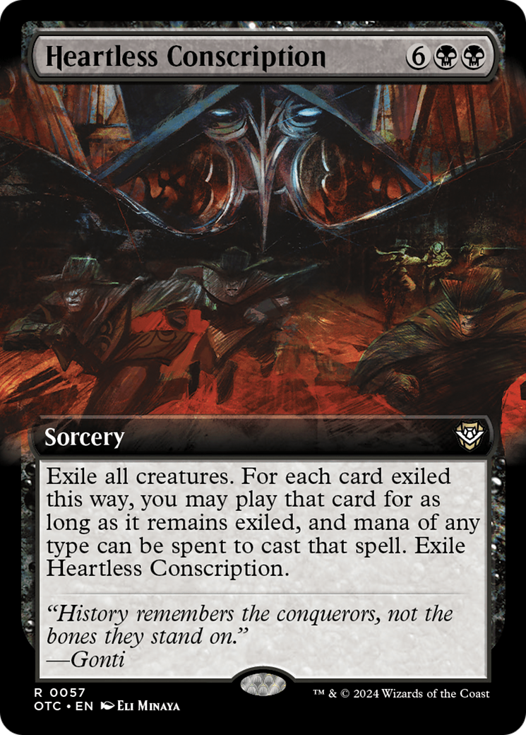 Heartless Conscription (Extended Art) [Outlaws of Thunder Junction Commander] | Jomio and Rueliete's Cards and Comics