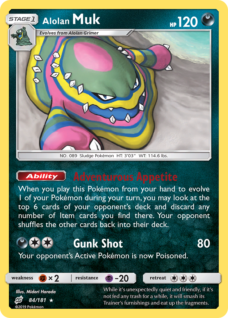 Alolan Muk (84/181) [Sun & Moon: Team Up] | Jomio and Rueliete's Cards and Comics