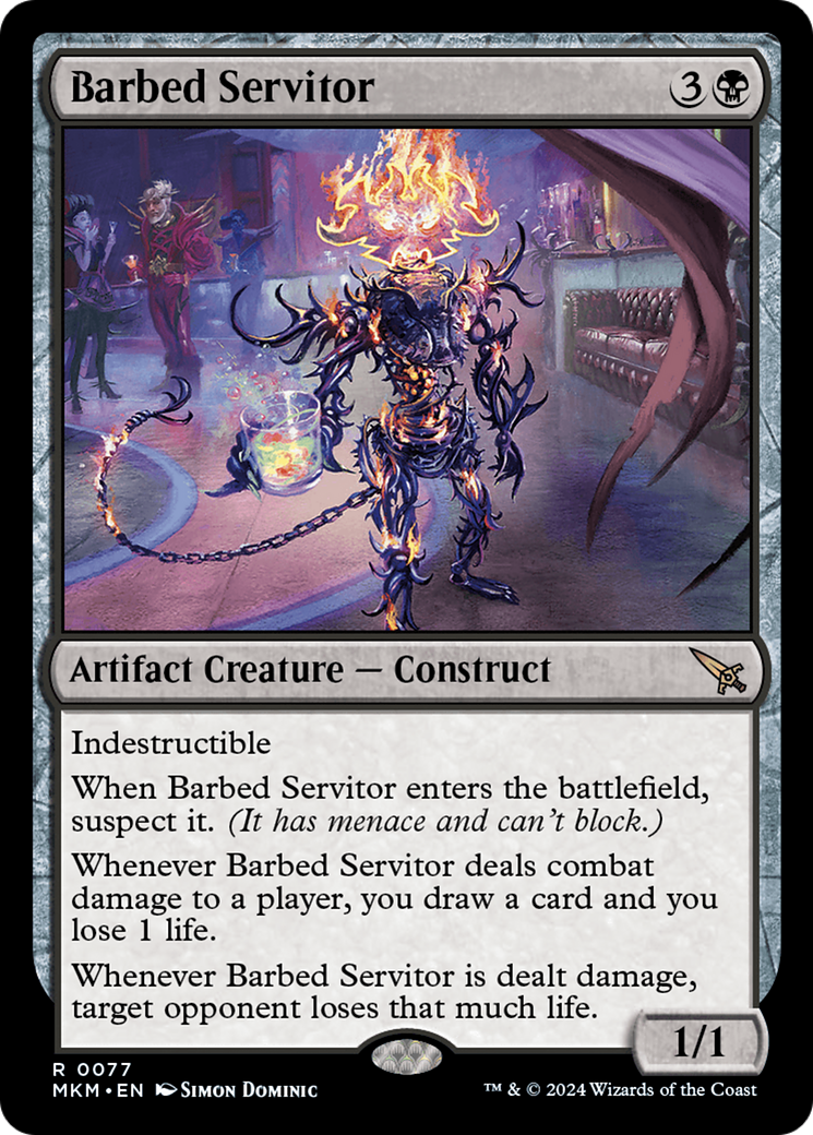 Barbed Servitor [Murders at Karlov Manor] | Jomio and Rueliete's Cards and Comics