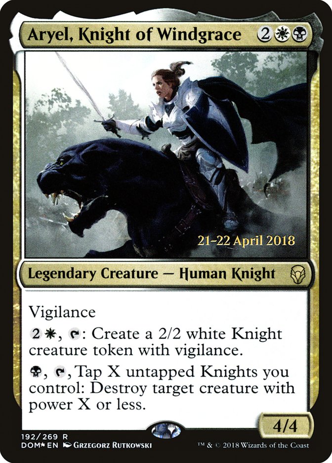 Aryel, Knight of Windgrace [Dominaria Prerelease Promos] | Jomio and Rueliete's Cards and Comics