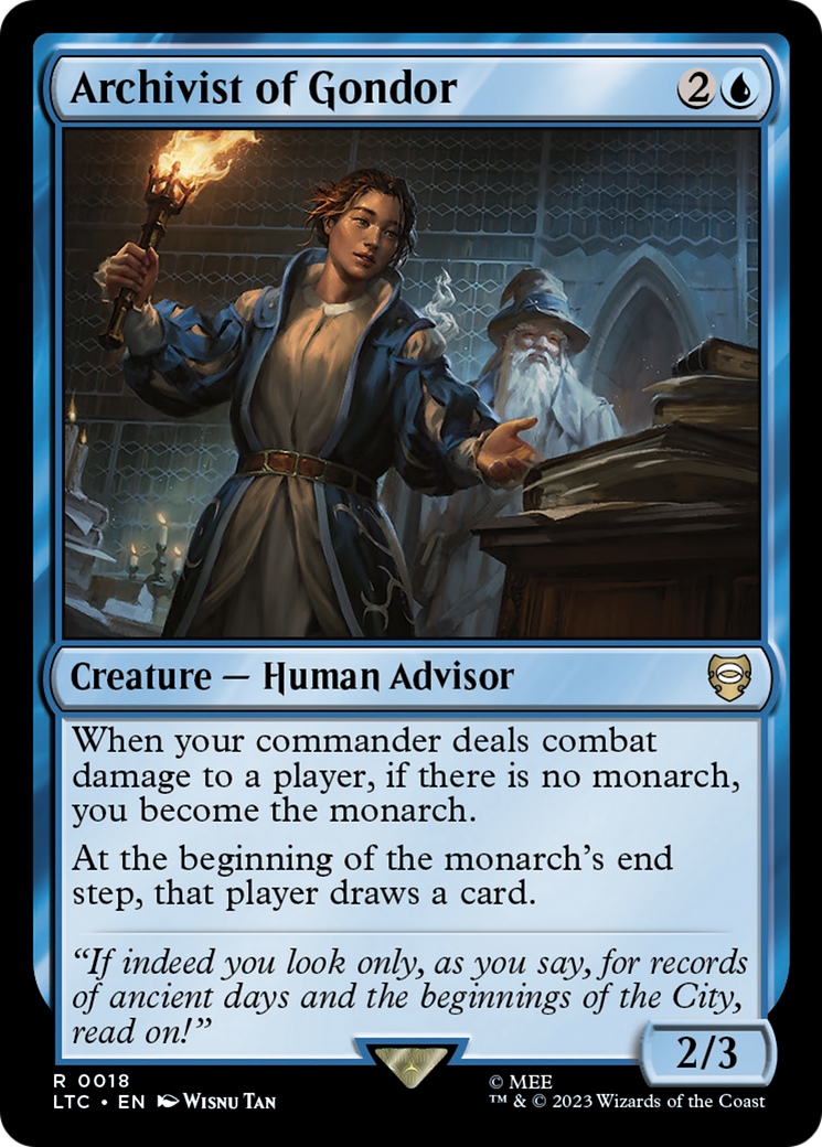 Archivist of Gondor [The Lord of the Rings: Tales of Middle-Earth Commander] | Jomio and Rueliete's Cards and Comics