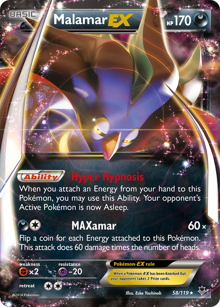 Malamar EX (58/119) [XY: Phantom Forces] | Jomio and Rueliete's Cards and Comics