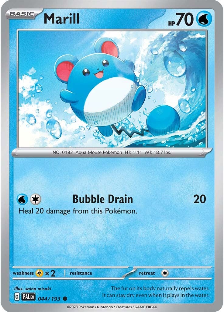 Marill (044/193) [Scarlet & Violet: Paldea Evolved] | Jomio and Rueliete's Cards and Comics