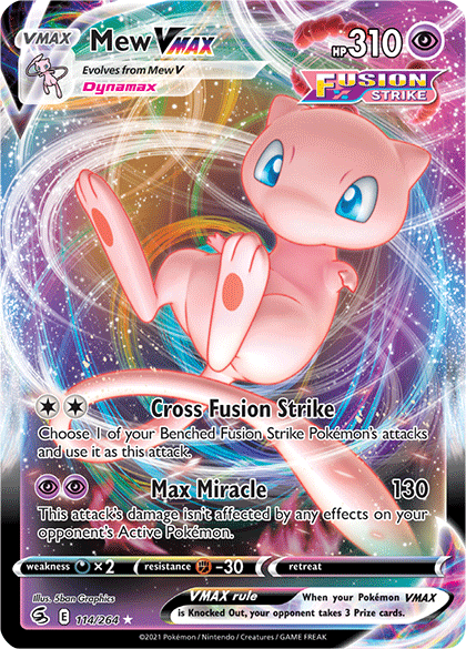 Mew VMAX (114/264) [Sword & Shield: Fusion Strike] | Jomio and Rueliete's Cards and Comics