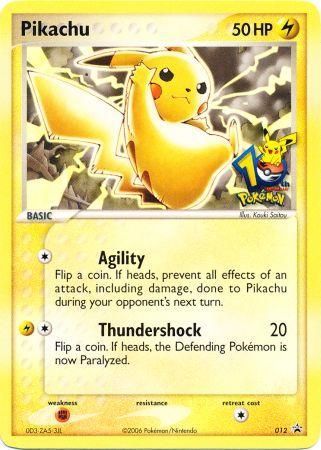Pikachu (012) (10th Anniversary Promo) [Miscellaneous Cards] | Jomio and Rueliete's Cards and Comics