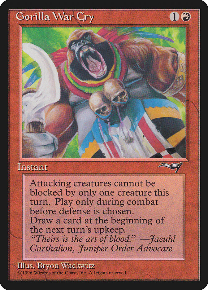 Gorilla War Cry (Sickle Blade) [Alliances] | Jomio and Rueliete's Cards and Comics