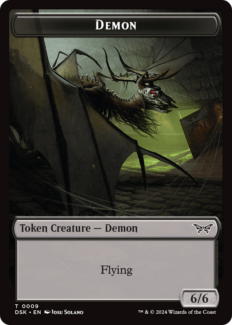 Demon // Manifest Double-Sided Token [Duskmourn: House of Horror Tokens] | Jomio and Rueliete's Cards and Comics