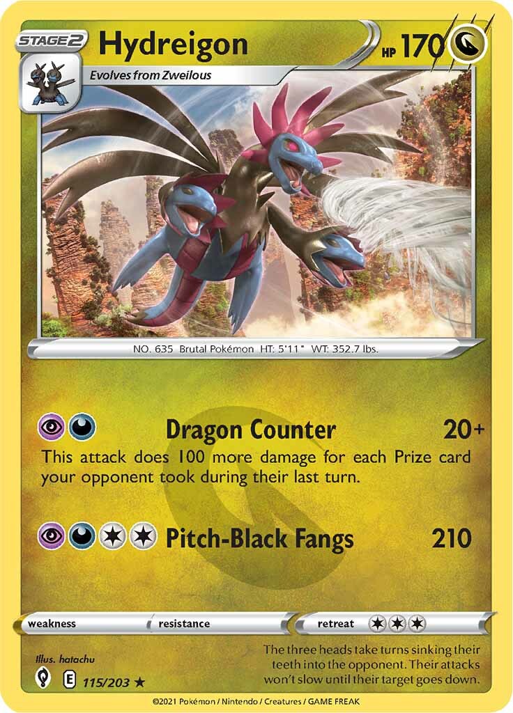 Hydreigon (115/203) [Sword & Shield: Evolving Skies] | Jomio and Rueliete's Cards and Comics