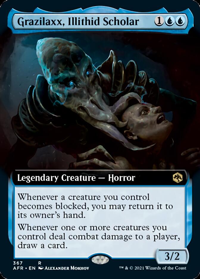 Grazilaxx, Illithid Scholar (Extended Art) [Dungeons & Dragons: Adventures in the Forgotten Realms] | Jomio and Rueliete's Cards and Comics
