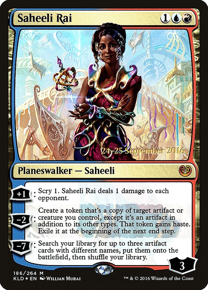 Saheeli Rai [Kaladesh Prerelease Promos] | Jomio and Rueliete's Cards and Comics