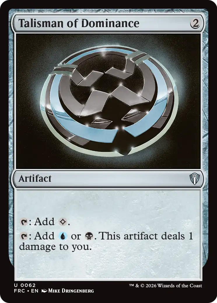 Talisman of Dominance [Reality Fracture Commander] | Jomio and Rueliete's Cards and Comics