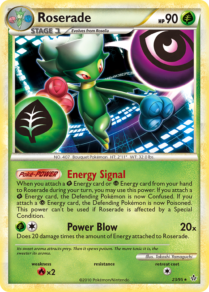 Roserade (23/95) [HeartGold & SoulSilver: Unleashed] | Jomio and Rueliete's Cards and Comics