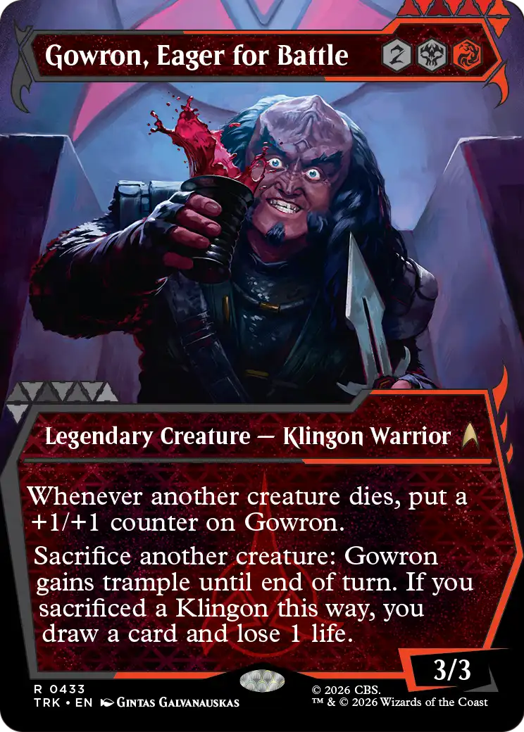 Gowron, Eager for Battle (Showcase) [Star Trek] | Jomio and Rueliete's Cards and Comics