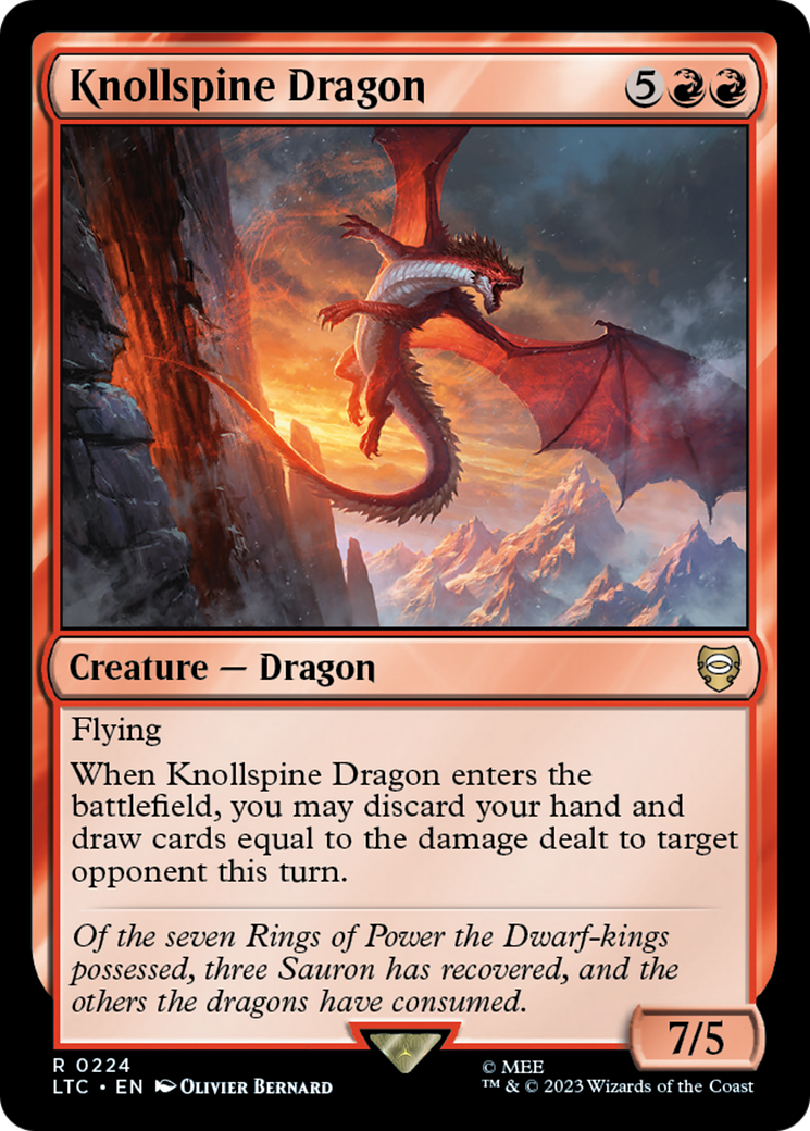 Knollspine Dragon [The Lord of the Rings: Tales of Middle-Earth Commander] | Jomio and Rueliete's Cards and Comics