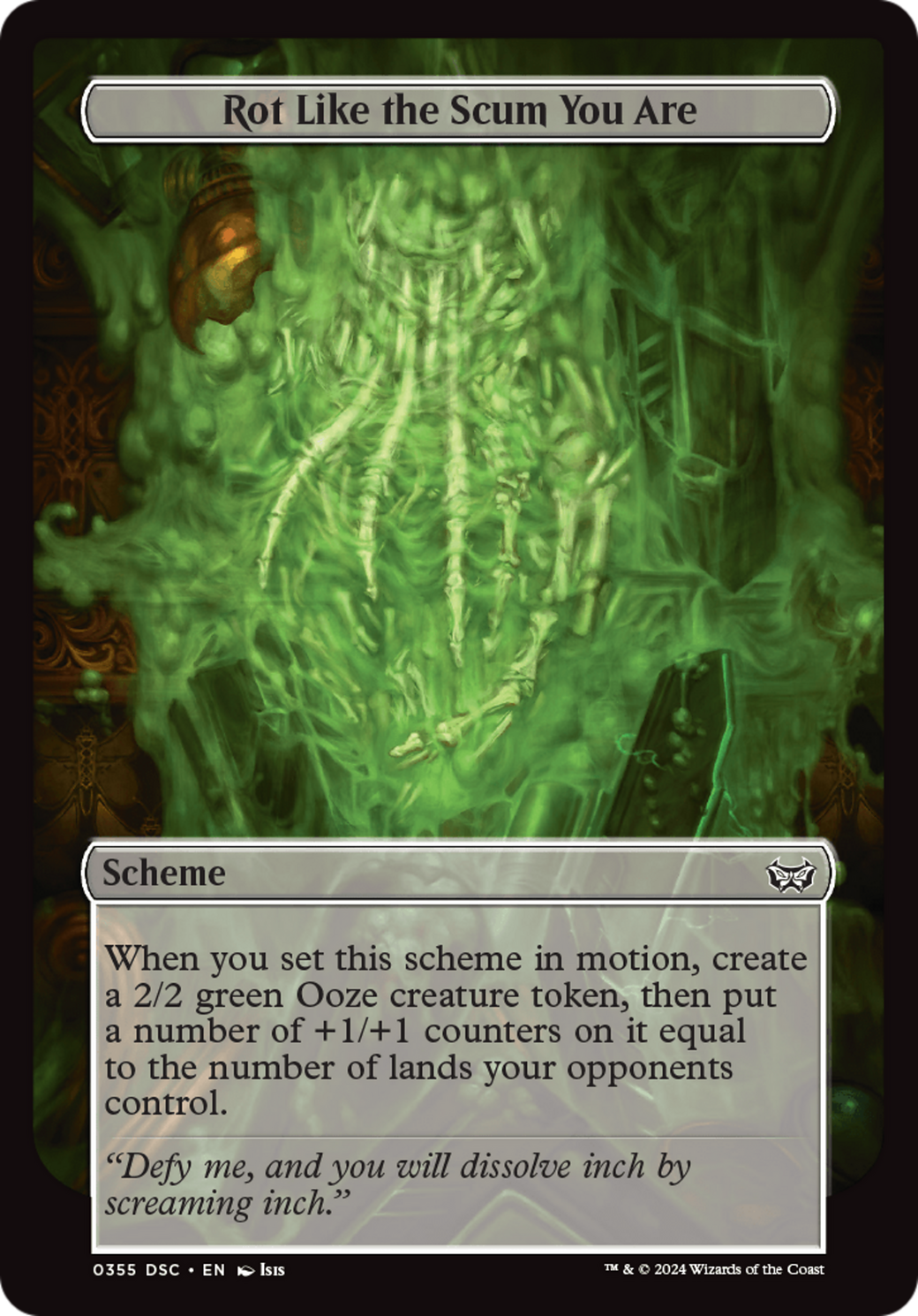 Rot Like the Scum You Are (Full Art) [Duskmourn: Archenemy] | Jomio and Rueliete's Cards and Comics