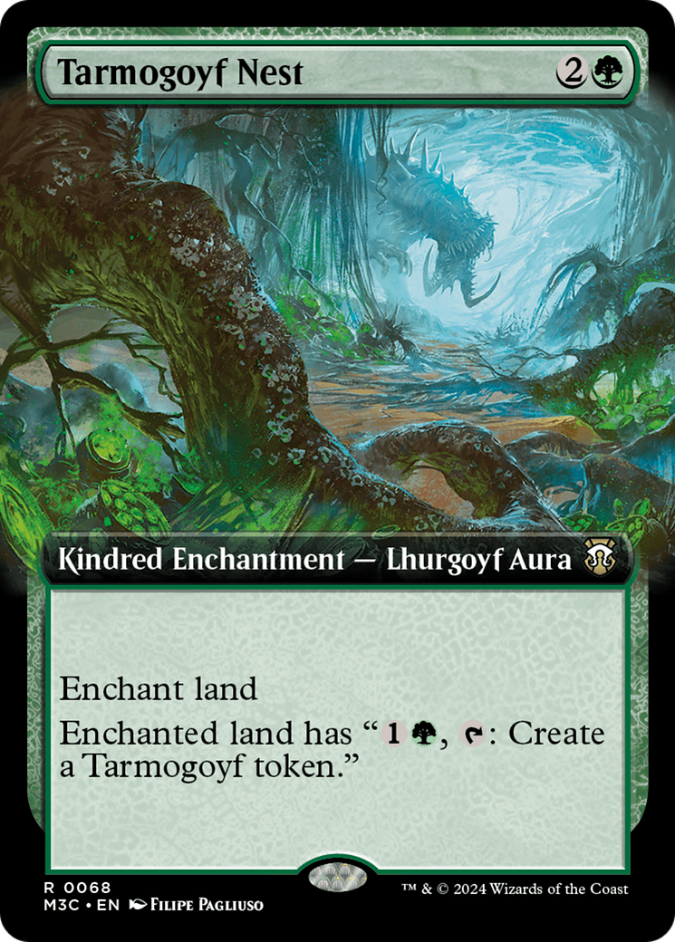 Tarmogoyf Nest (Extended Art) (Ripple Foil) [Modern Horizons 3 Commander] | Jomio and Rueliete's Cards and Comics