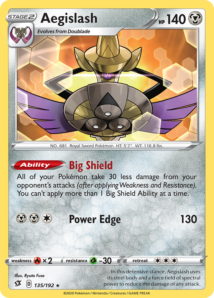 Aegislash (135/192) [Sword & Shield: Rebel Clash] | Jomio and Rueliete's Cards and Comics