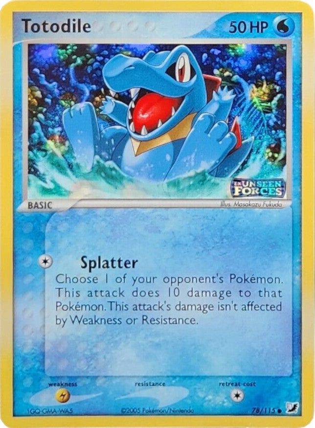 Totodile (78/115) (Stamped) [EX: Unseen Forces] | Jomio and Rueliete's Cards and Comics