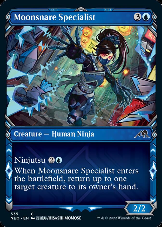 Moonsnare Specialist (Showcase Ninja) [Kamigawa: Neon Dynasty] | Jomio and Rueliete's Cards and Comics