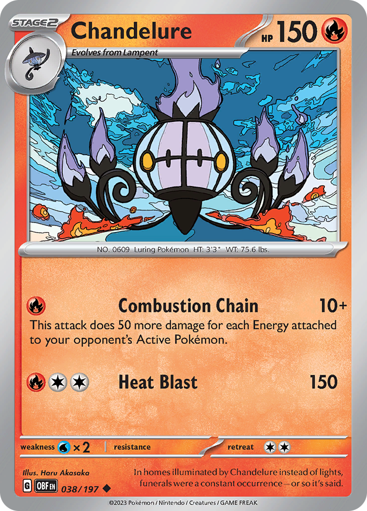 Chandelure (038/197) [Scarlet & Violet: Obsidian Flames] | Jomio and Rueliete's Cards and Comics