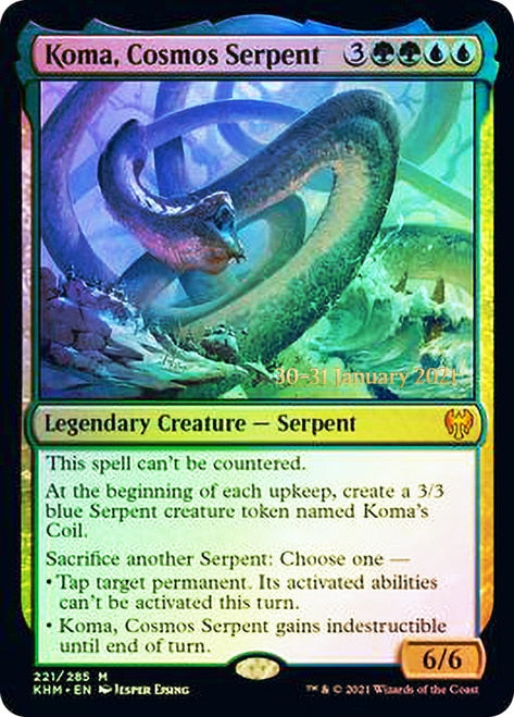 Koma, Cosmos Serpent [Kaldheim Prerelease Promos] | Jomio and Rueliete's Cards and Comics