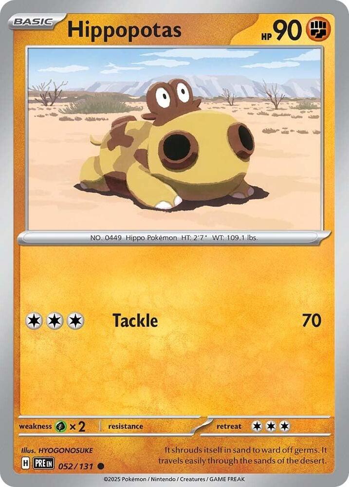 Hippopotas (052/131) [Scarlet & Violet: Prismatic Evolutions] | Jomio and Rueliete's Cards and Comics