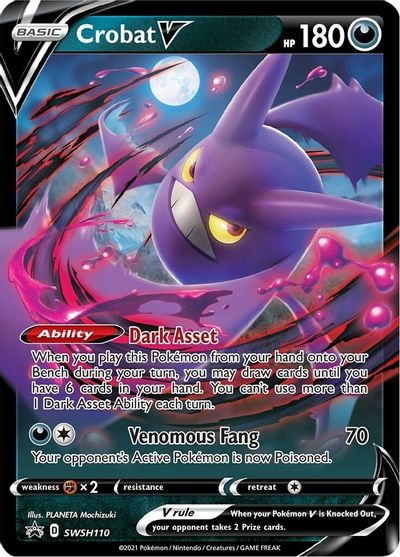 Crobat V (SWSH110) [Sword & Shield: Black Star Promos] | Jomio and Rueliete's Cards and Comics