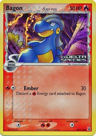 Bagon (58/113) (Delta Species) (Stamped) [EX: Delta Species] | Jomio and Rueliete's Cards and Comics
