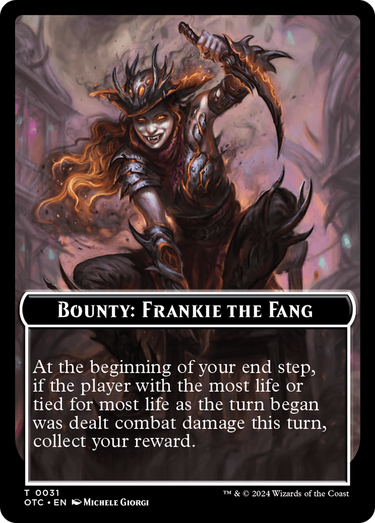 Bounty: Frankie the Fang // Bounty Rules Double-Sided Token [Outlaws of Thunder Junction Commander Tokens] | Jomio and Rueliete's Cards and Comics