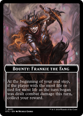 Bounty: Frankie the Fang // Bounty Rules Double-Sided Token [Outlaws of Thunder Junction Commander Tokens] | Jomio and Rueliete's Cards and Comics