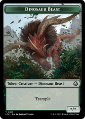 Dinosaur Beast // Dinosaur Double-Sided Token [The Lost Caverns of Ixalan Commander Tokens] | Jomio and Rueliete's Cards and Comics
