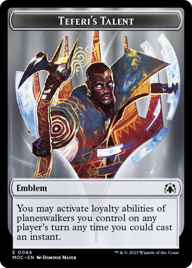 Teferi's Talent Emblem [March of the Machine Commander Tokens] | Jomio and Rueliete's Cards and Comics