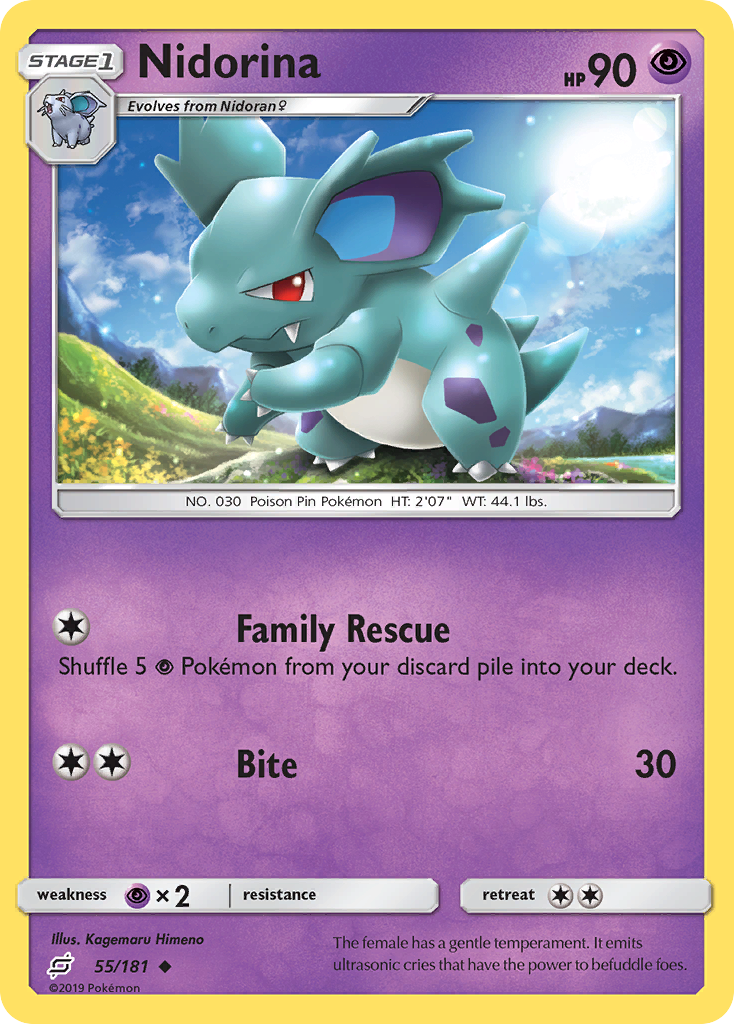Nidorina (55/181) [Sun & Moon: Team Up] | Jomio and Rueliete's Cards and Comics