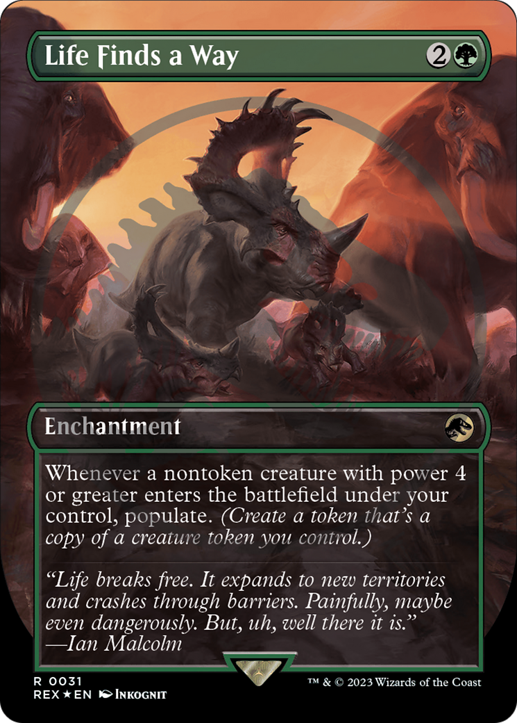 Life Finds a Way (Emblem) (Borderless) [Jurassic World Collection Tokens] | Jomio and Rueliete's Cards and Comics