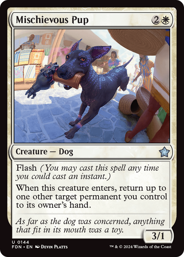 Mischievous Pup [Foundations] | Jomio and Rueliete's Cards and Comics